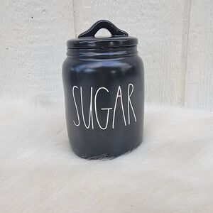 Rae Dunn Artisan Collection Black Sugar Canister With Lid Modernist Boho